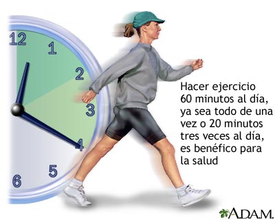 Hacer ejercicio 60 minutos al d&iacute;a