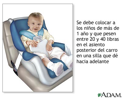 Silla para el autom&oacute;vil que d&eacute; hacia delante