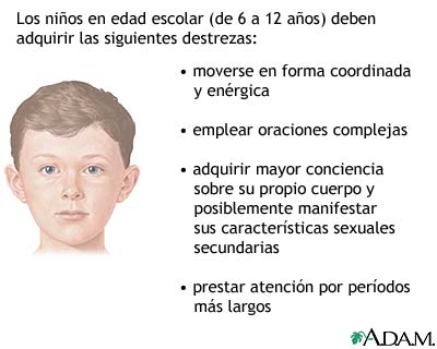 Evoluci&oacute;n del ni&ntilde;o en edad escolar